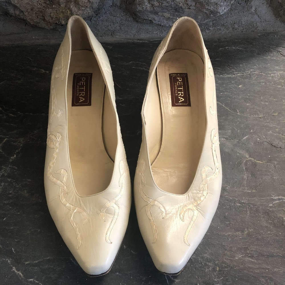 Vintage Petra Firenze pumps with snakeskin